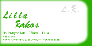 lilla rakos business card